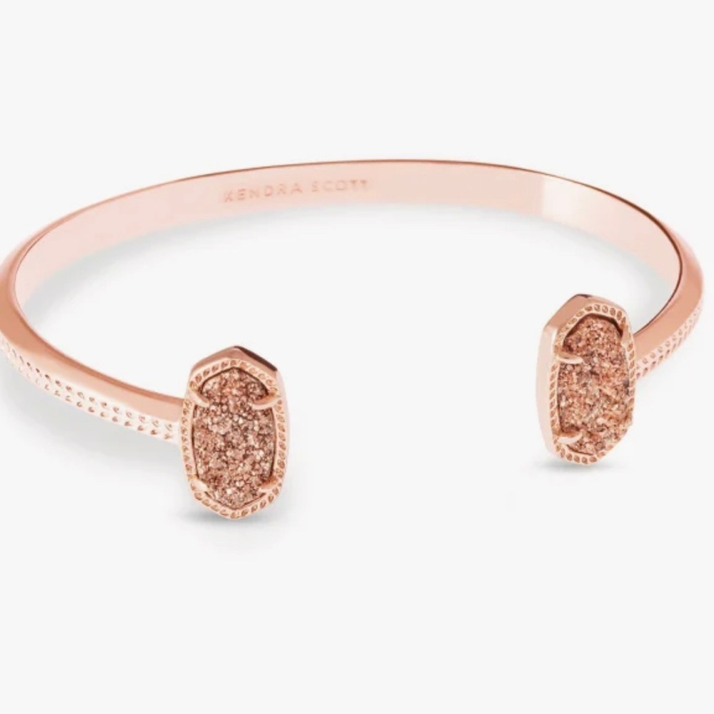Kendra Scott Elton Rose Gold Cuff Bracelet in Rose Gold Drusy